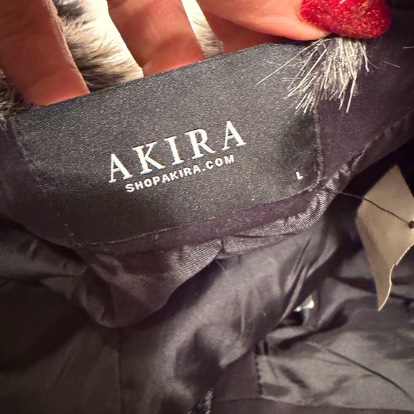 Akira Faux Fur Vest with Black and Gray Accents - Picture 6 of 6